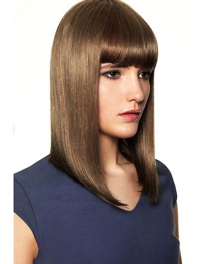 10,000+ Reasons to Choose a Stylish Brown Straight Shoulder Length Human Hair Wig