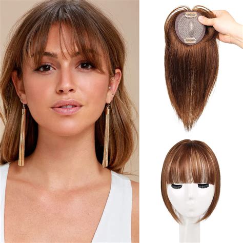 10,000+ Sensational Human Hair Toppers with Bangs: Transform Your Look Today!