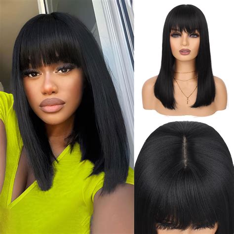 10,000 Essential Insights on Parted in the Middle Kinky Straight Wigs with Bangs