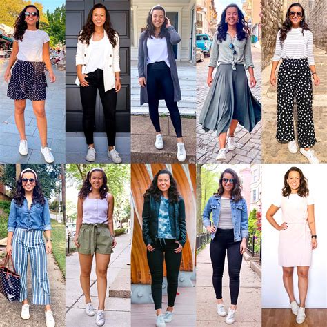 10,000 Ways to Style: Dress and White Sneakers