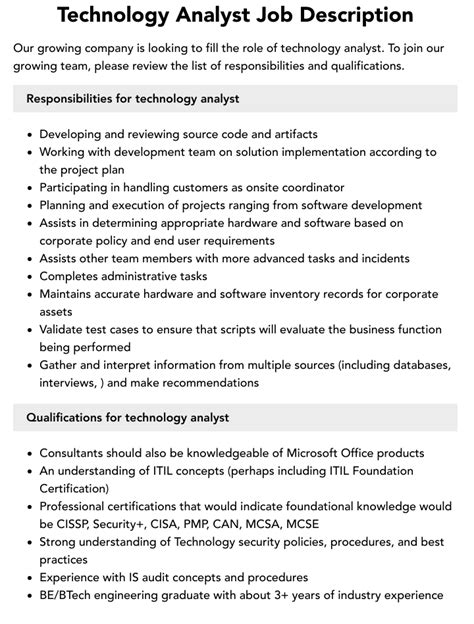 10,000-Word Guide to Technology Analyst Jobs: A Comprehensive Overview