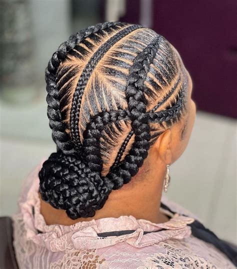 10 Breathtaking Black Hair Braid Bun Styles