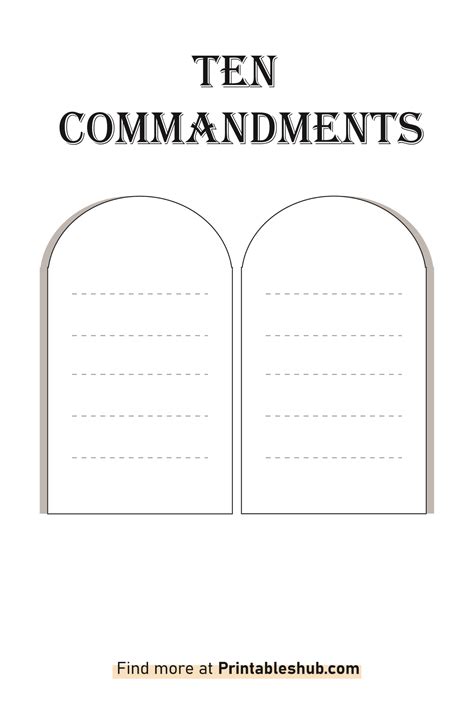10 Commandment Printable