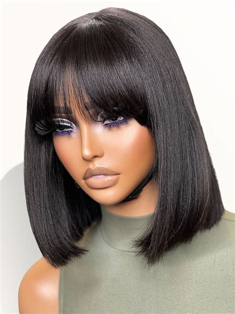 10 Enchanting Ideas to Style a Straight Cut Bob Wig