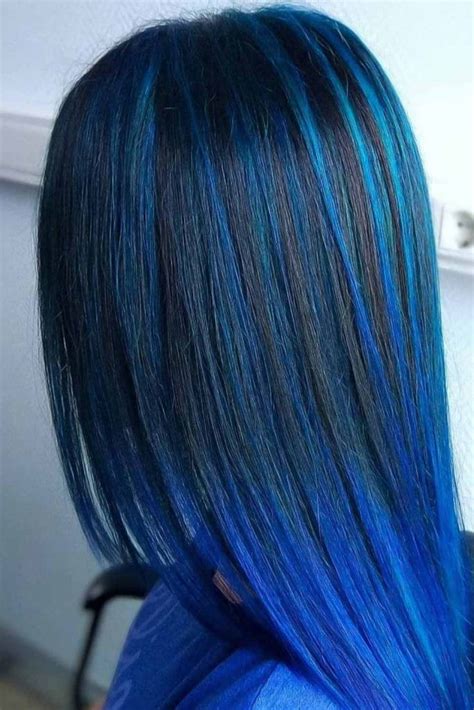 10 Epic Hair Color Black Blue Highlights Inspirations