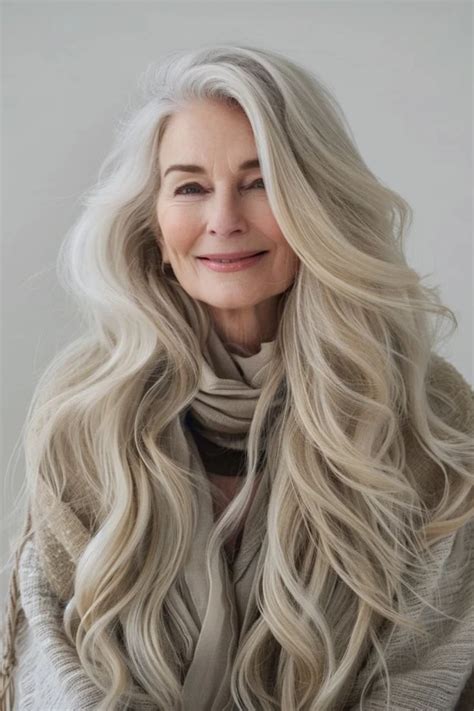 10 Glimmering Long Hairstyles for Women Over 50