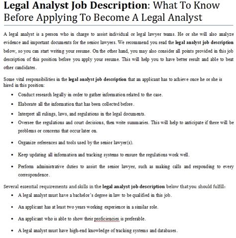 10 Legal Analyst Jobs You Can Apply Today: A Comprehensive Guide