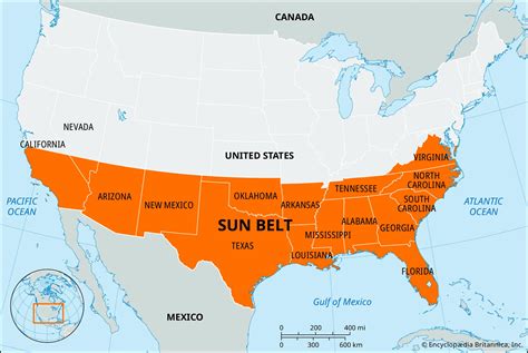 10 Southern States: Unveiling the Allure of the Sun Belt