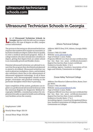 10 Top Ultrasound Colleges in Georgia