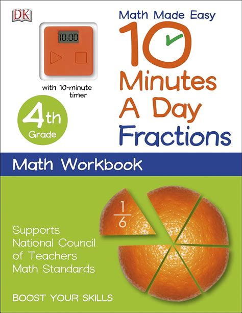10 minutes a day fractions fourth grade math made easy Kindle Editon
