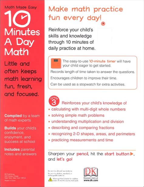 10 minutes a day math third grade math made easy Reader
