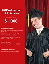 10 words or less scholarship winners