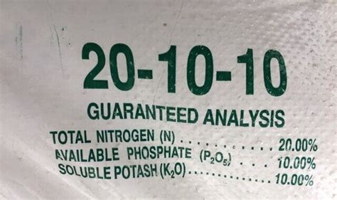 10-20-10 High Nitrogen Starter Fertilizer: