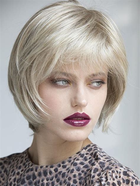 100% Hand-tied Platinum Blonde Synthetic 10" Chin Length Ladies Bob Wigs