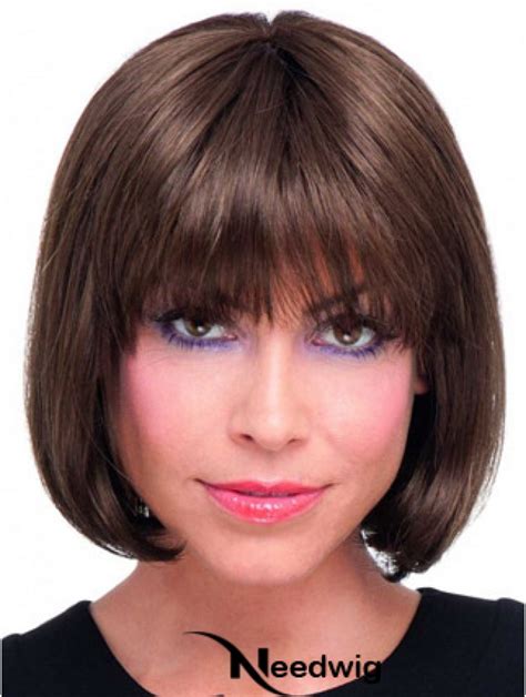 100% Hand-tied Remy Human Hair 11" Straight Blonde Chin Length Bob Cut Wigs for Women 2025