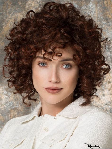 100% Human Hair: Shining Auburn Curly Chin Length Lace Wigs for 2025