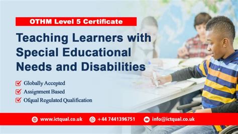 100,000 Teachers Needed: Certificate in Special Needs Education