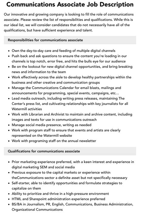 100+ Communications Associate Jobs: A Comprehensive Guide to Enhance Your Career