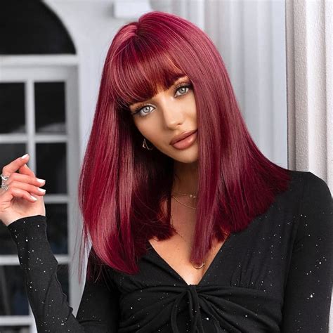 100+ Stunning Burgundy Wigs with Bangs: The Ultimate Guide