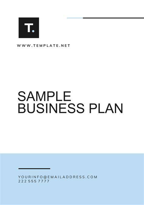 100 Free Sample Business Plan Templates For Entrepreneurs