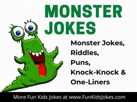 100 Monster Jokes Funny Monster Jokes for Kids