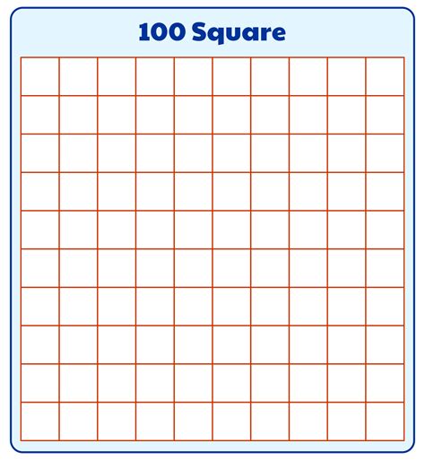 100 Squares Printable