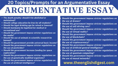 100 argument essay topics Epub