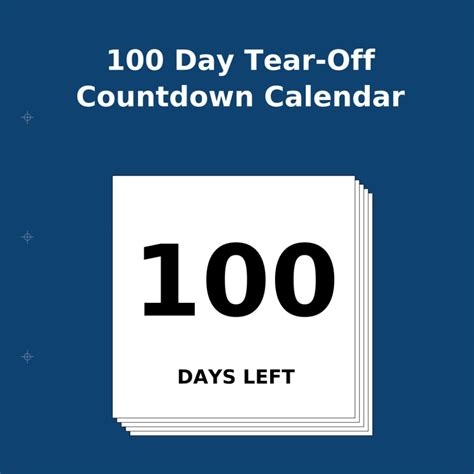 100 day tear off countdown calendar Kindle Editon