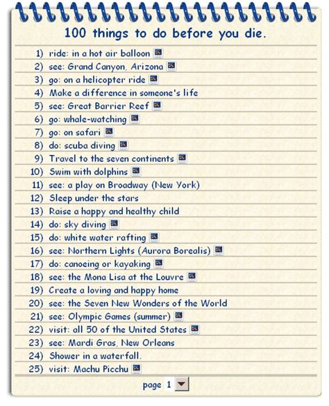 100 things to do before you die 100 things to do before you die PDF