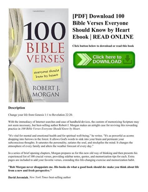 100.Bible.Verses.Everyone.Should.Know.by.Heart Ebook PDF