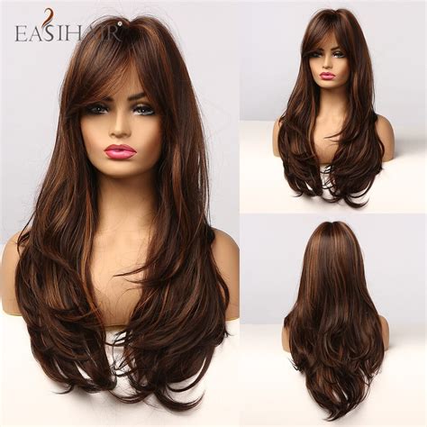 1000+ Popular Long Wavy Brown Layered Perfect Wigs