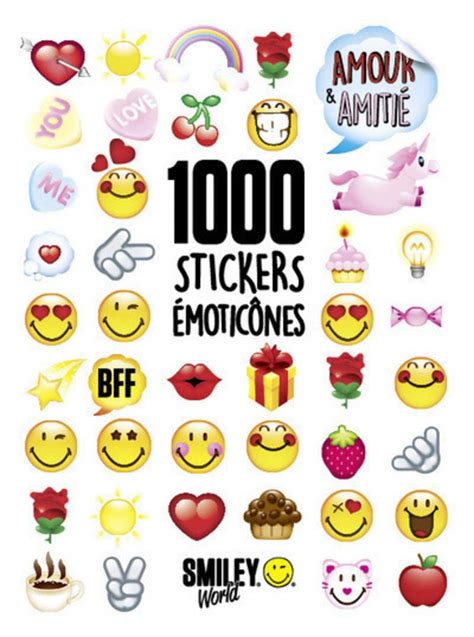 1000 stickers emoticones amour amitie Kindle Editon