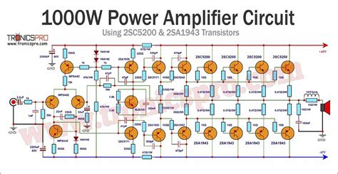 1000w power amplifier circuit diagrams PDF