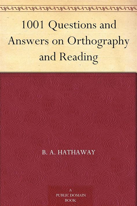 1001 questions answers orthography reading PDF