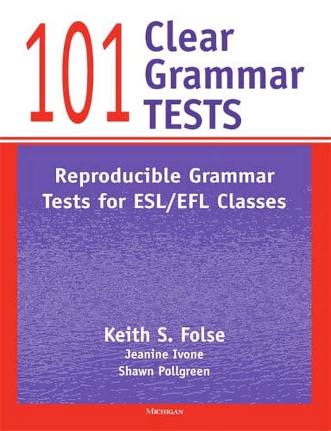 101 Clear Grammar Tests Reproducible Grammar Tests for ESL EFL Classes Doc