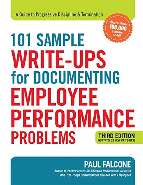 101 Sample Write-Ups for Documenting Employee Performance Problems A Guide to Progressive Discipline and Termination Doc