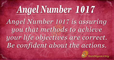 1017 Angel Number Meaning