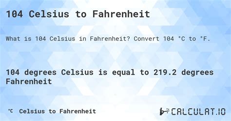 104 fahrenheit convert to celsius