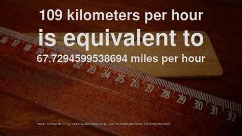 109 kilometers to miles per hour