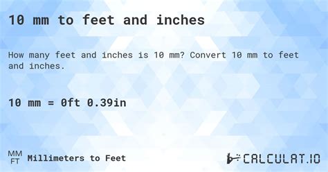 10mm to Feet: The Simple Conversion