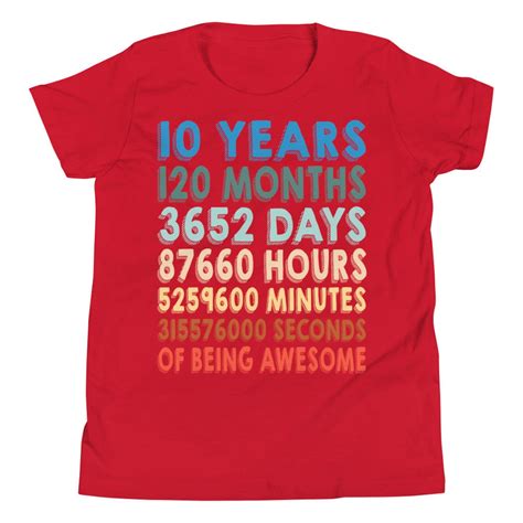 10th birthday t shirt