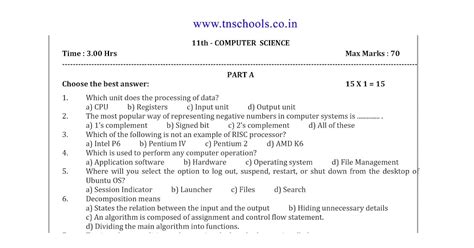 11th std common exam question papers Epub