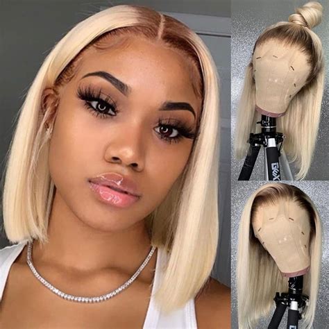 12" Blonde Bob Lace Wig: Human Hair vs. Synthetic