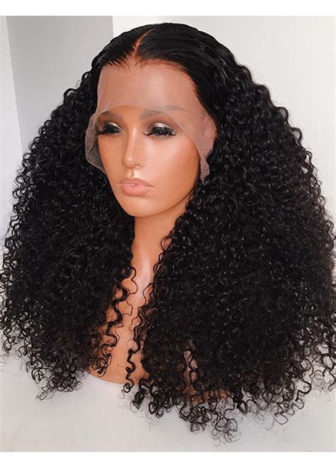 12" Middle Length Kinky Curly Human Hair Lace Front Wigs: Unleash Your Natural Beauty