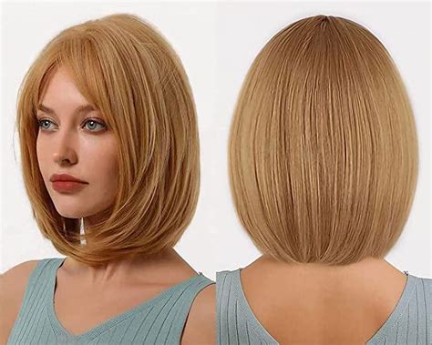 12" Monofilament Synthetic Blonde Bob Wigs for Sale VS 2025