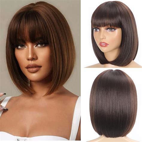 12" Straight Popular Synthetic Bob Wigs