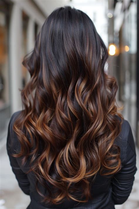 12 Enchanting Dark Brunette Ombre Hairstyles: A Symphony of Elegance