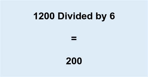1200 Divided by 6: The Basics