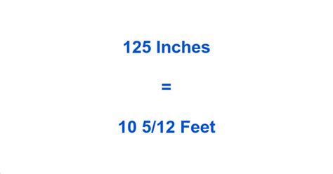 125 Inch to Feet: A Comprehensive Understanding