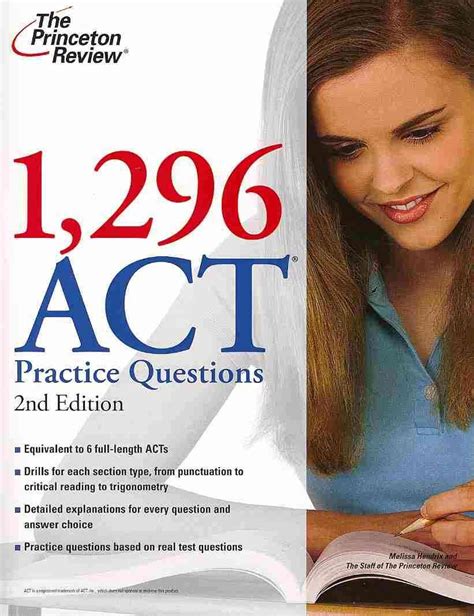 1296 ACT Practice Questions 2nd Edition College Test Preparation PDF